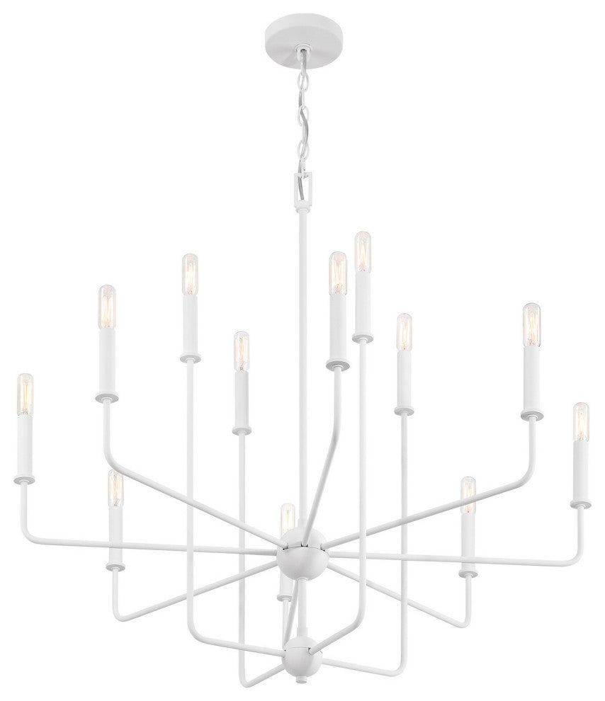 Avondale 12-Light Chandelier, Bisque White