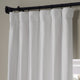 Signature Plush Velvet Blackout Curtain Single Panel, Misty White, 50"w X 96"l