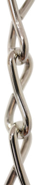Steel Single Jack Basket Chain, Various Finishes, 3 Sizes, Polished Nickel, U25