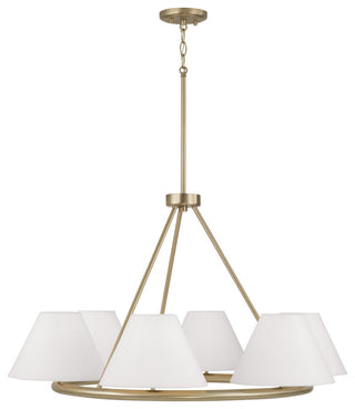 Capital Lighting 453261 Parson 6 Light 35"W Ring Chandelier - Matte Brass