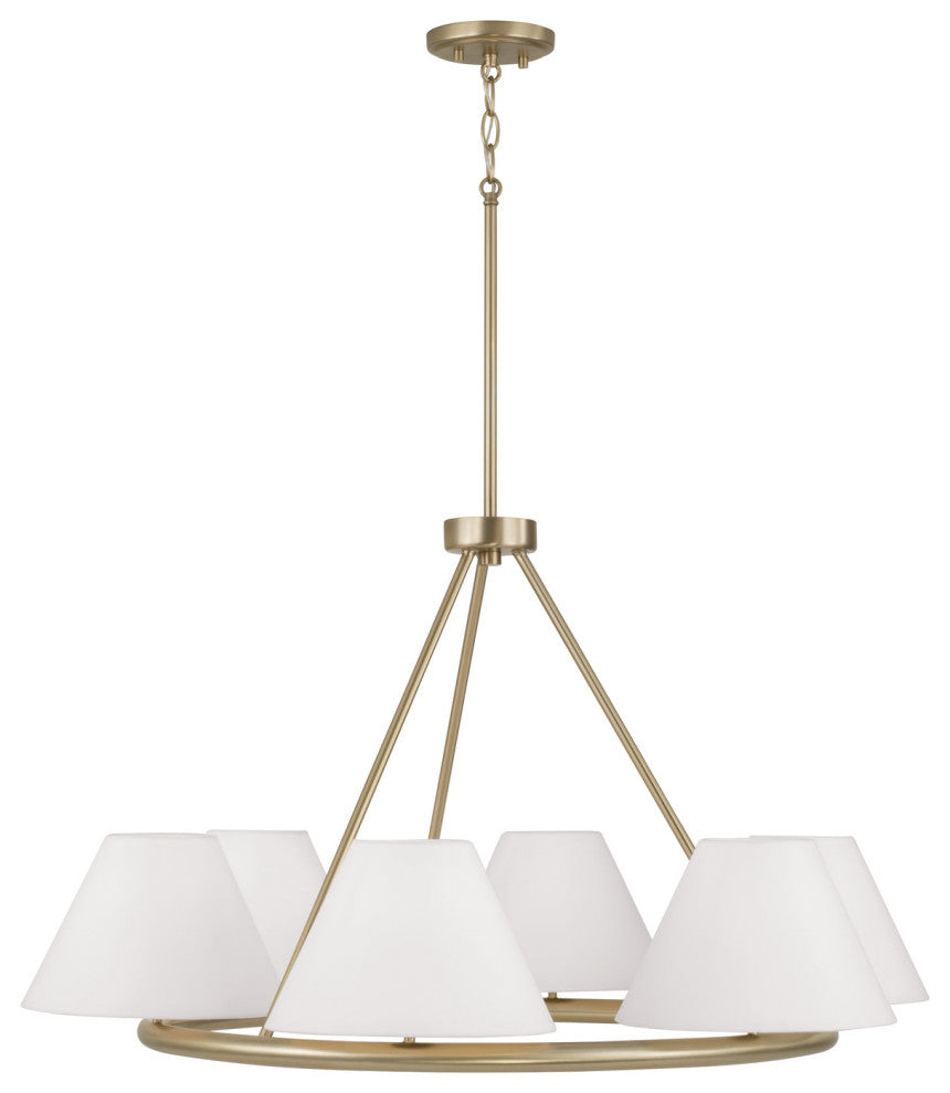 Capital Lighting 453261 Parson 6 Light 35"W Ring Chandelier - Matte Brass