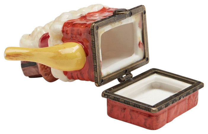 Crandall Porcelain Christmas Themed Decorative Box, White/Multi