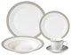 Porcelain Dinnerware Set, 24 Piece Service for 4 by Lorren Home Trends