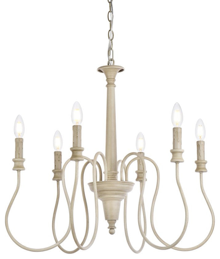 Fiona 6-Light Pendant, Weathered Dove