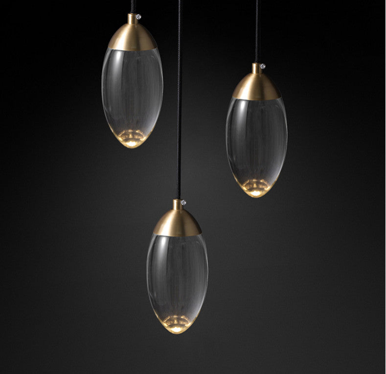 MIRODEMIÂ® Bergeggi | Copper Crystal Pendant Light in the Shape of Balls, Warm Light