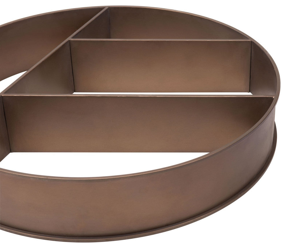Bookcase Wall Shelf Rack, Steel Metal, Antique Gray, Lounge Hospitality