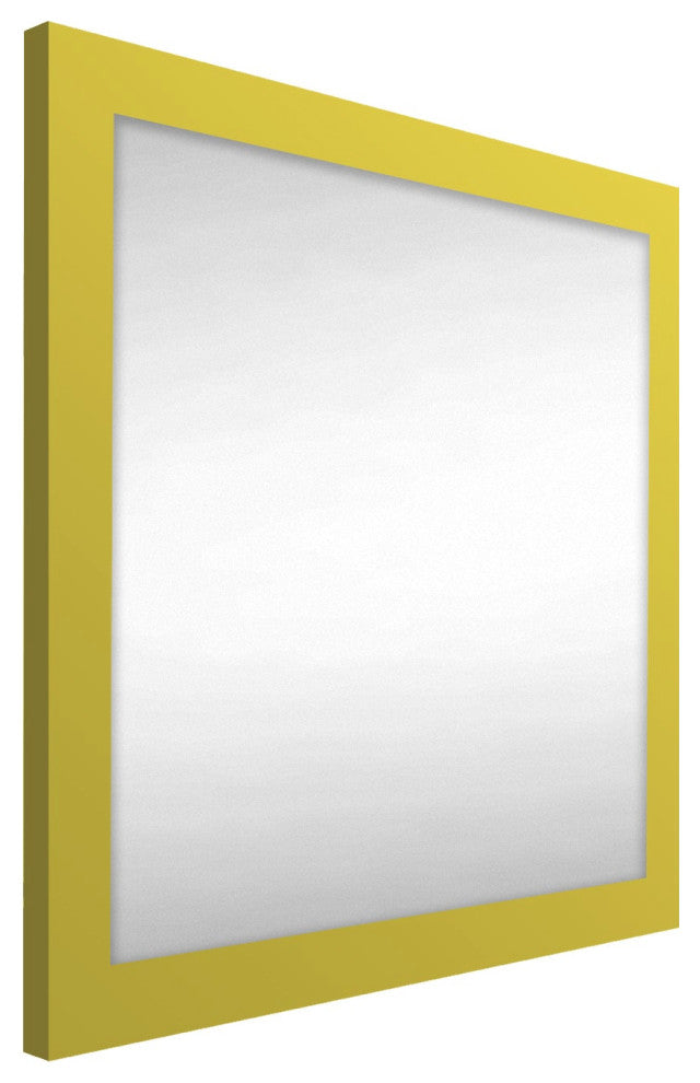 36"x36" Pop of Color Wall/Floor Mirror Art, Modern Yellow