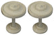 Rope Drapery Medallion Holdback, Ivory, Set of 2