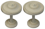 Rope Drapery Medallion Holdback, Ivory, Set of 2