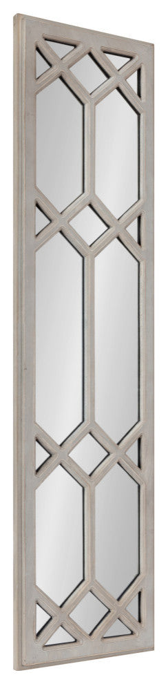 Gramlock Wood Wall Mirror, Gray, 13x48