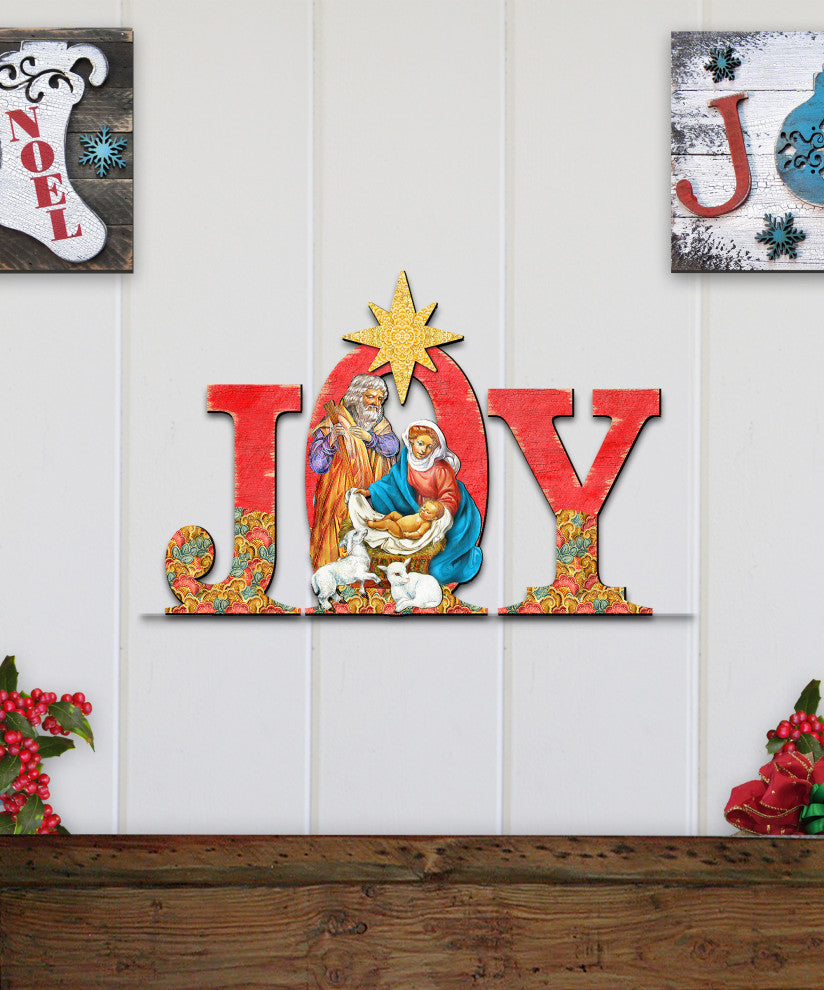 Regal Joy Nativity Wooden Door hanger