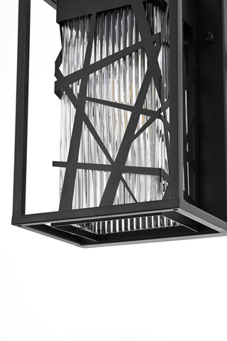 Home Living 7" Outdoor Wall Sconce, Black