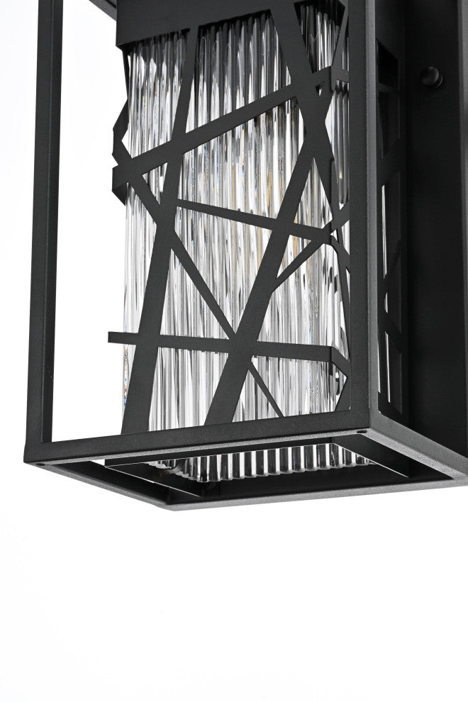 Home Living 7" Outdoor Wall Sconce, Black