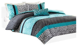 Mi Zone Microfiber Printed Comforter Set, Full/Queen
