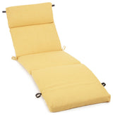 72" Outdoor Chaise Lounge Cushion, Lemon
