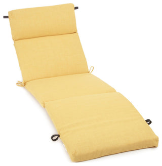 72" Outdoor Chaise Lounge Cushion, Lemon