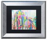 Lauren Moss 'Glint of Gold' Art, Silver Frame, Black Matte, 14"x11"