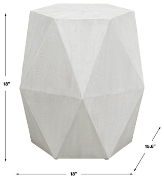 Uttermost Volker White Geometric Accent table