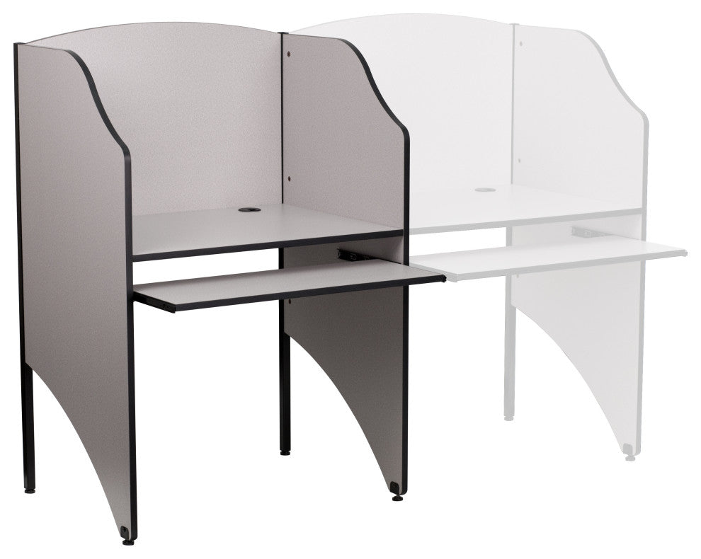 Starter Study Carrel in Nebula Grey Finish