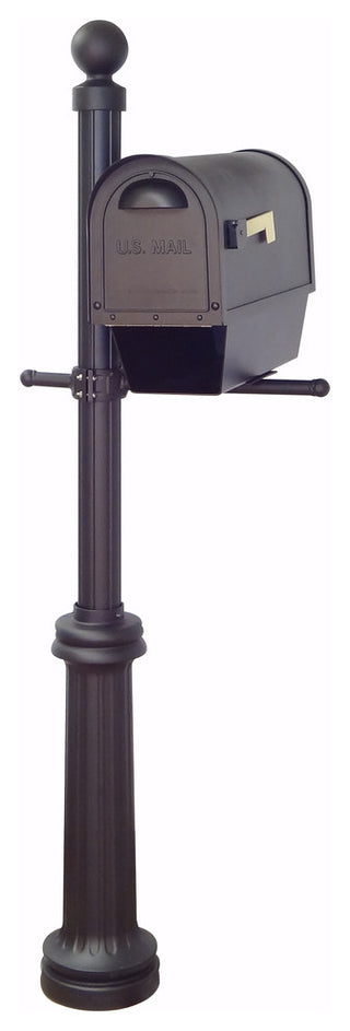 Classic Mailbox With Newspaper Tube, Locking Insert & Fresno Mailbox Post