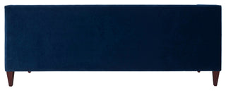 Jack 84" Modern Tuxedo Tufted Sofa, Navy Blue Velvet
