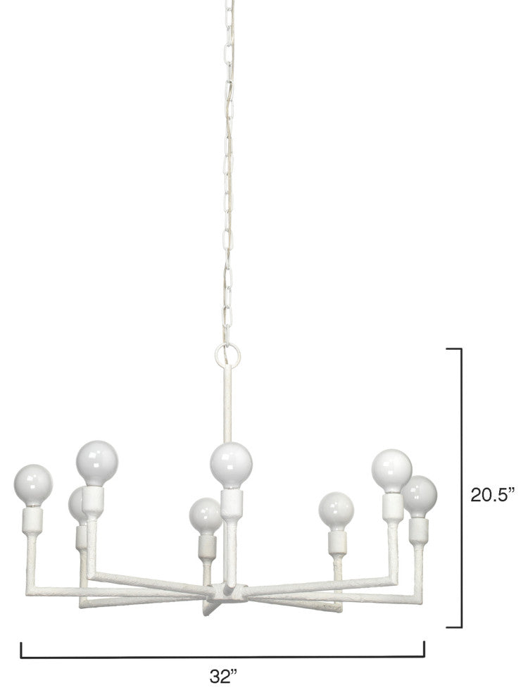 Park 8-Light Gesso Chandelier