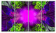 Pink Fractal Circles and Curves, Abstract Canvas Art Print, 48"x28", 4 Panels