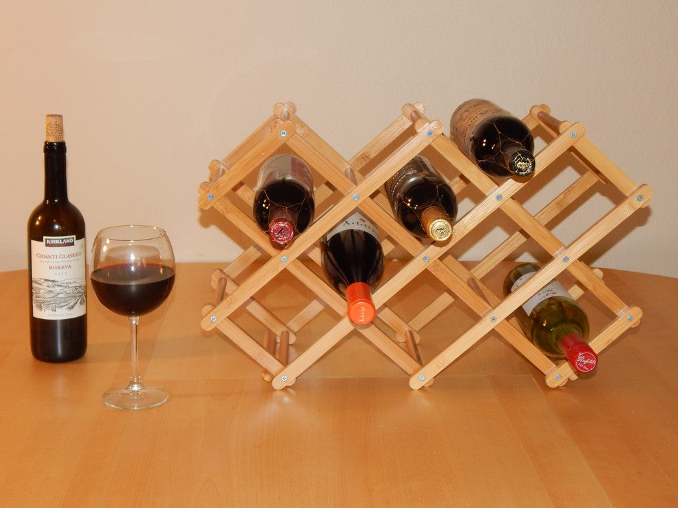 Timber Valley 8 Bottle Bamboo Tabletop Wine Rack