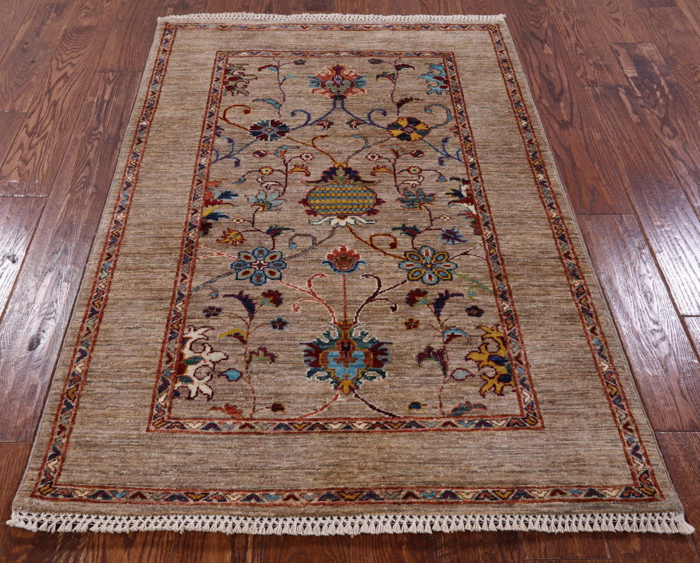 Persian Tabriz Handmade Wool Rug 3' 3" X 4' 11" Q7460