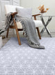 EYELET Soft Tactesse Nylon Area Rug with Anti-Stain Protection, Soft Blue, 6'x7'