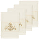 Scarlet 4-Piece Embellished Washcloth Set, Cream