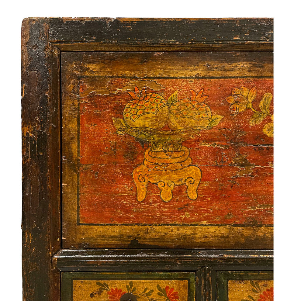 Consigned Antique Chinese Mongolia Cabinet/Buffet Table, Sideboard
