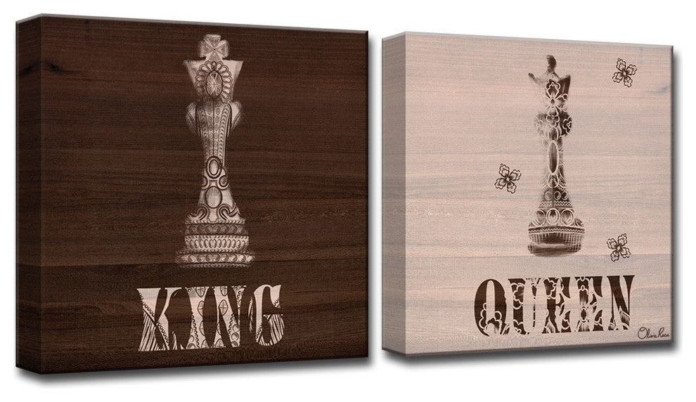 Ready2Hangart Her King His Queen By Olivia Rose 2-Pc Canvas Art Set, 2-Piece Set