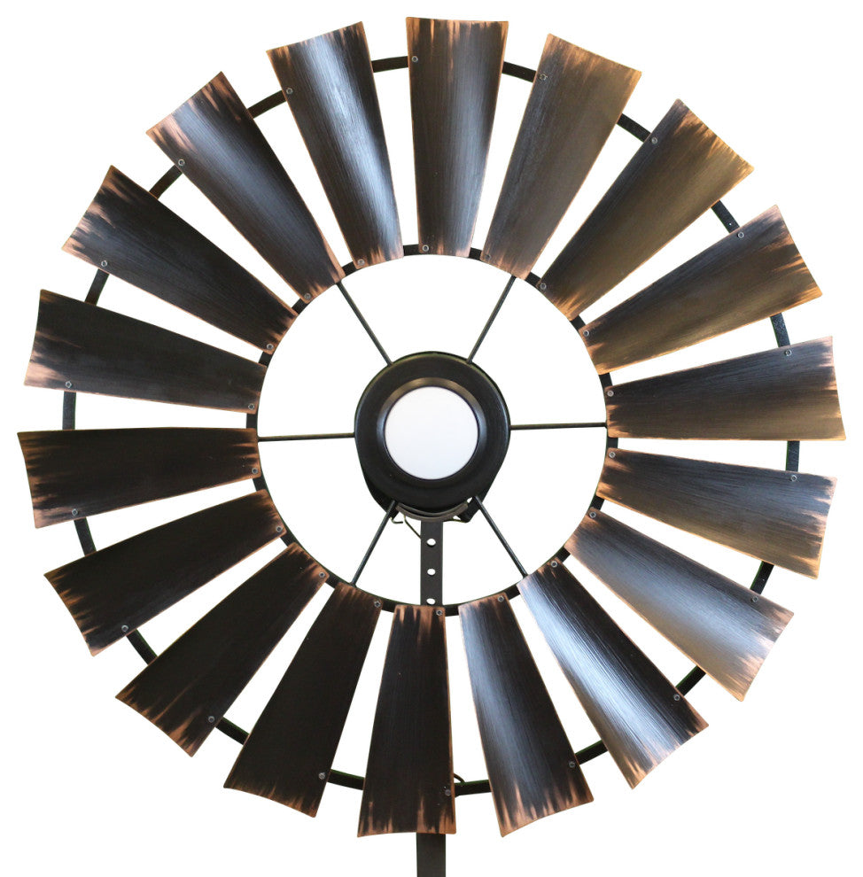 72 Inch Charred Whiskey Barrel Windmill Ceiling Fan | The American