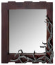 HomeRoots 3" x 33" x 32" Brown and Silver Vine Wall Mirror