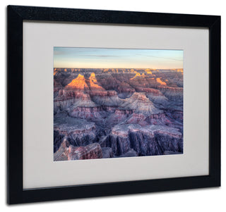 'Grand Canyon Sunset' Matted Framed Canvas Art by Pierre Leclerc