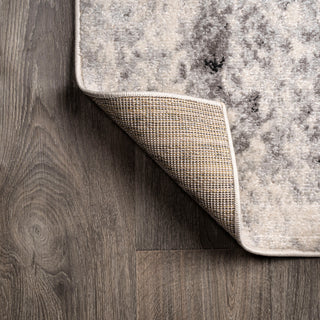 Dune Modern Abstract Area Rug, Cream/Gray, 5x8
