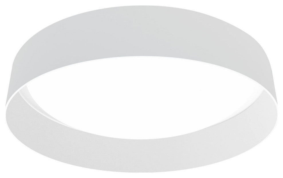 Palomaro - 1-Light LED Ceiling Light - White Glass - White Fabric