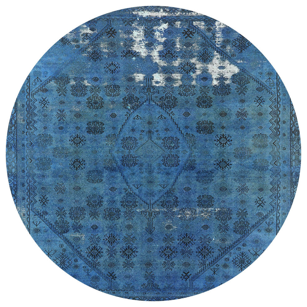 Ahgly Company Indoor Round Mid-Century Modern Area Rugs, 3' Round