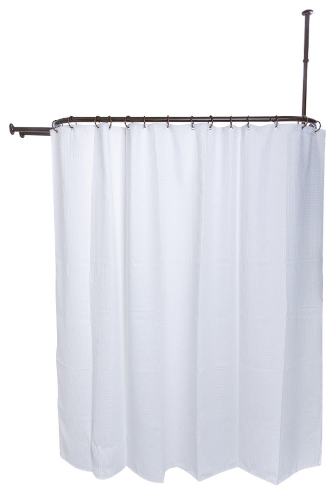 Utopia Alley Aluminum Hoop Shower Rod 45.7" Size by 22", Oil Rubbed Bronze