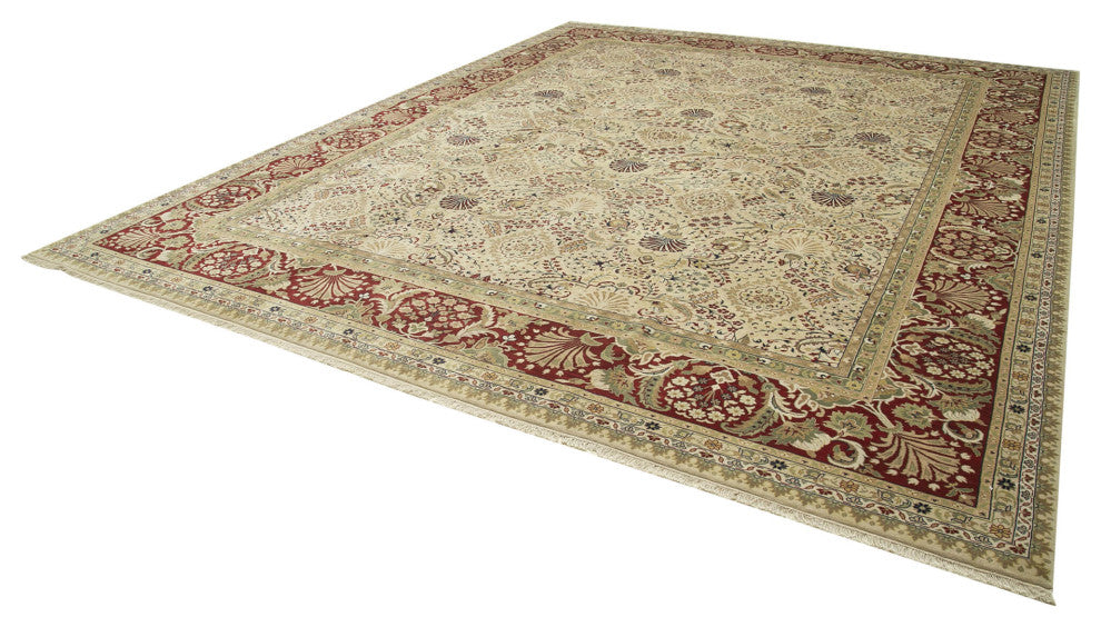 Rug N Carpet - Hand-Knotted Oriental 12' 1" x 15' 1" Large Oushak Area Rug
