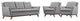 Modern Expectation Gray Beguile 3 Piece Upholstered Fabric Living Room Set