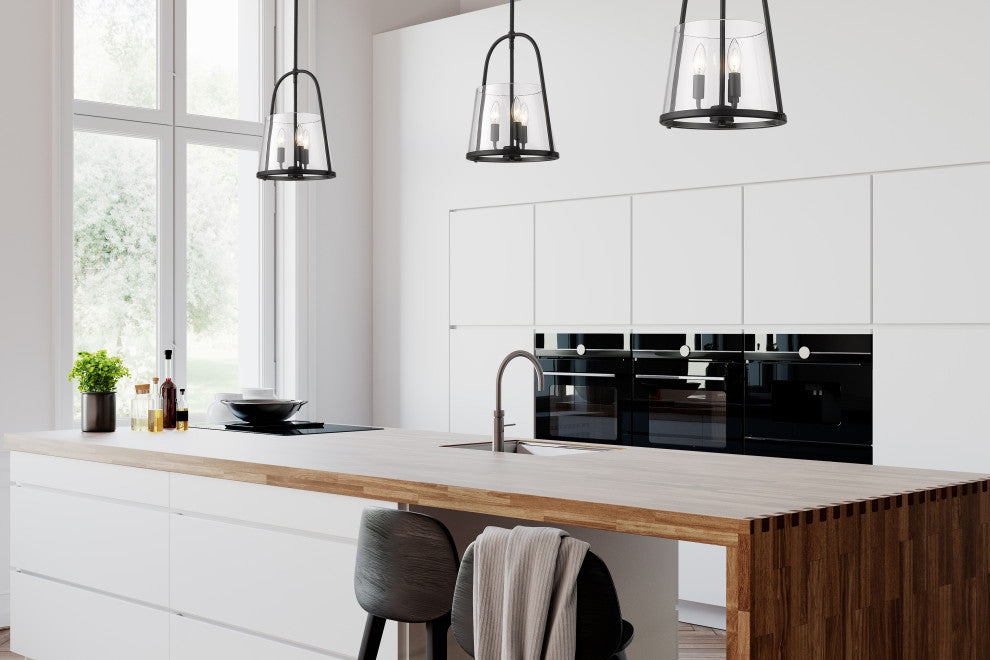 Z-LITE 3-Light Pendant, Matte Black