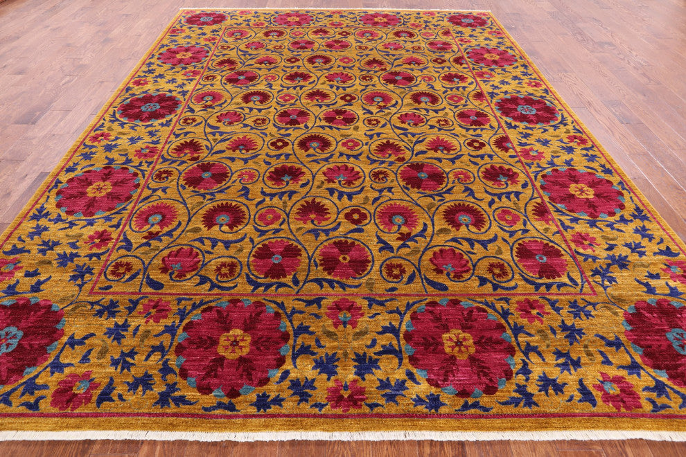 William Morris Handmade Wool Rug 9' 3" X 12' 1" Q6546