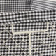 Medium Antique White Chicken Wire Black & White Check Liner Basket (Set of 2)