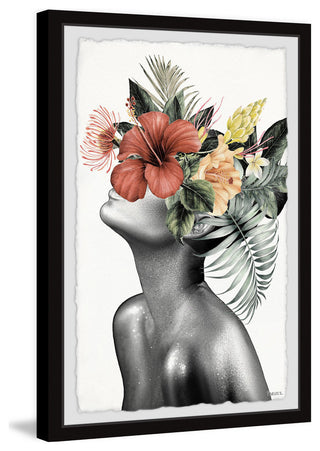 "Tropical Bloom" Framed Painting Print, 16"x24"