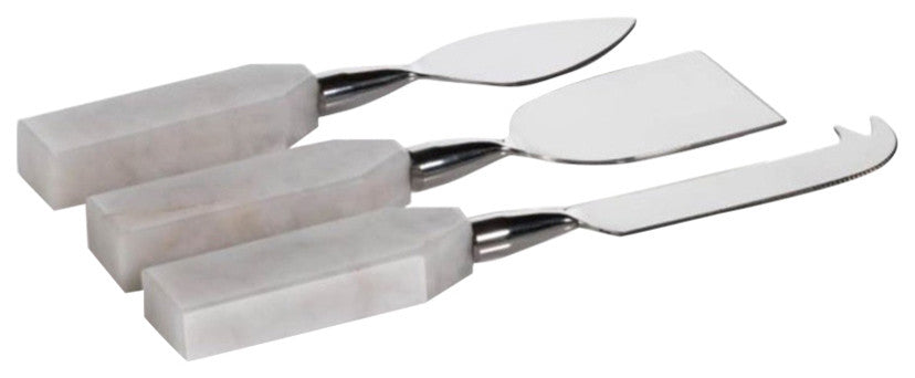 3-Piece Alabaster Cheese Knife Set