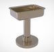 Vanity Top Soap Dish with Groovy Accents, Antique Pewter