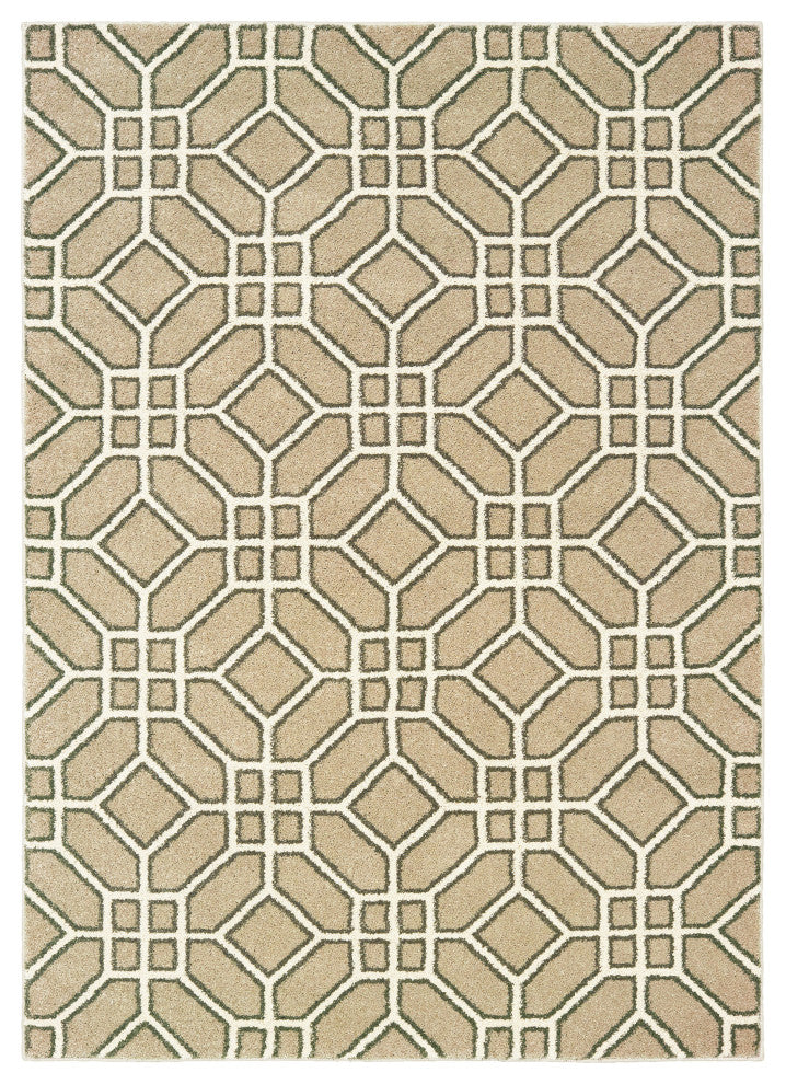 Oriental Weavers Carson Sand/ Ivory Geometric Indoor Area Rug 7'10"X10'