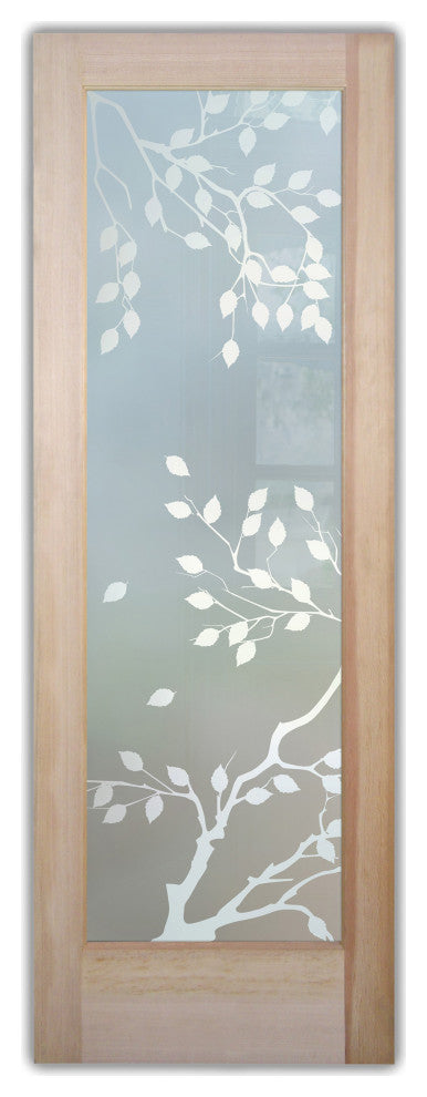 Interior Doors - Cherry Tree Frosted Glass Design - 28" x 80" - CUSTOMIZE...